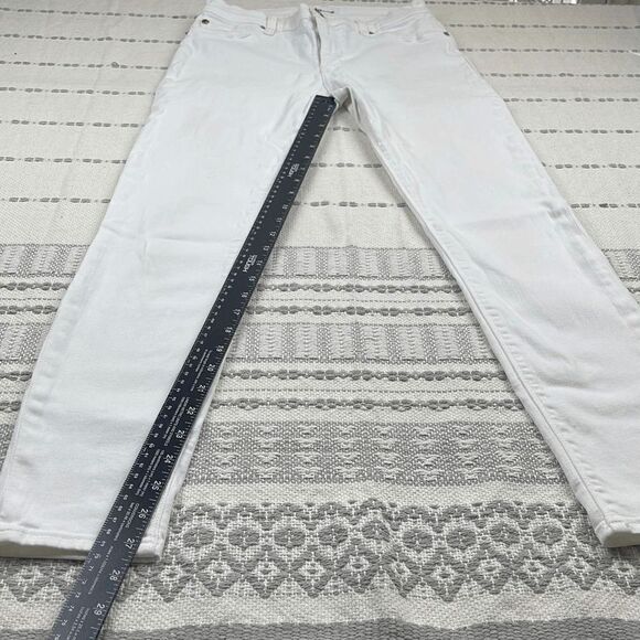 Hudson Jeans Womens 27 Skinny Slim Leg Stretch Ankle Mid Rise 5 Pocket White - Picture 3 of 11
